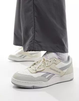 Reebok BB 4000 II unisex sneakers in chalk with lilac and gray detail | ASOS (Global)