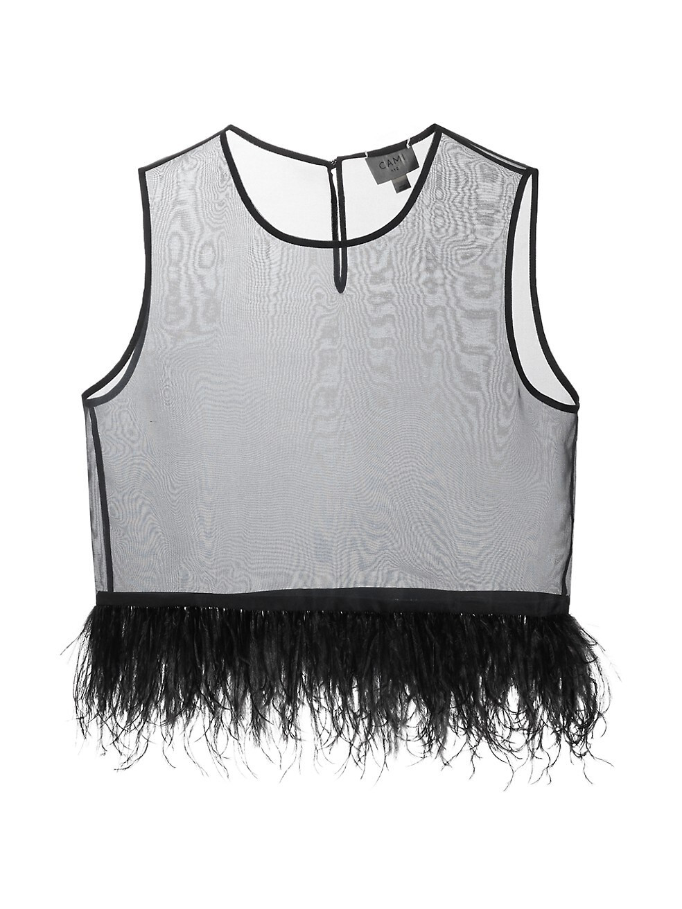 Cami NYC Katja Feather &amp; Silk Shell | Saks Fifth Avenue