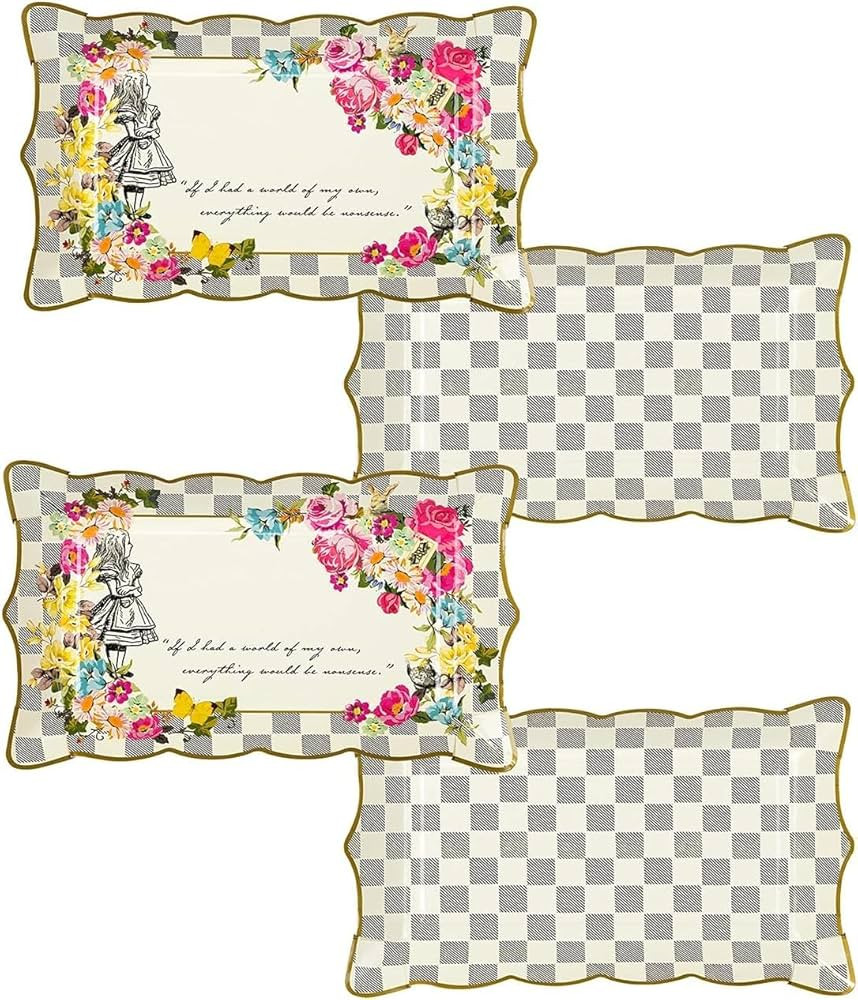 Talking Tables Alice In Wonderland Party Supplies | Paper Serving Platter | Great For Mad Hatter ... | Amazon (US)