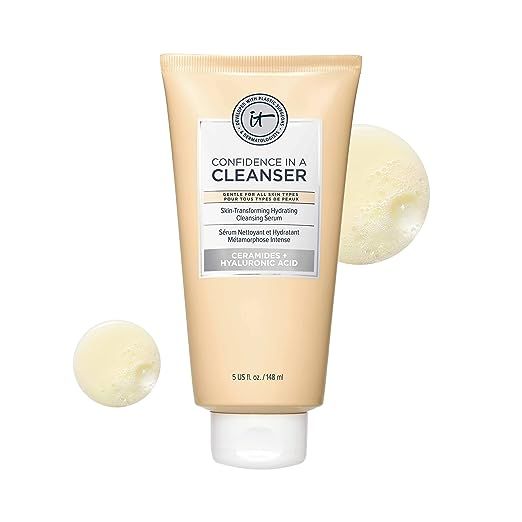 IT Cosmetics Confidence in a Cleanser - Hydrating Face Wash With Hyaluronic Acid & Ceramides - Su... | Amazon (US)