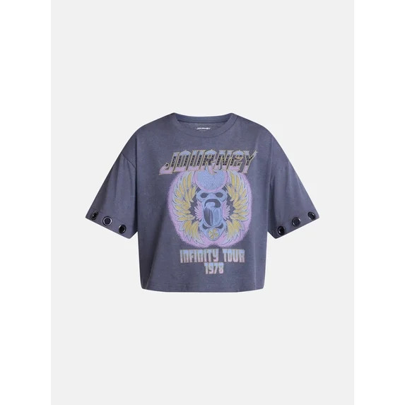 Journey Women's Cropped Front Back Graphic Band Tee, Sizes XXS-4X | Walmart (US)