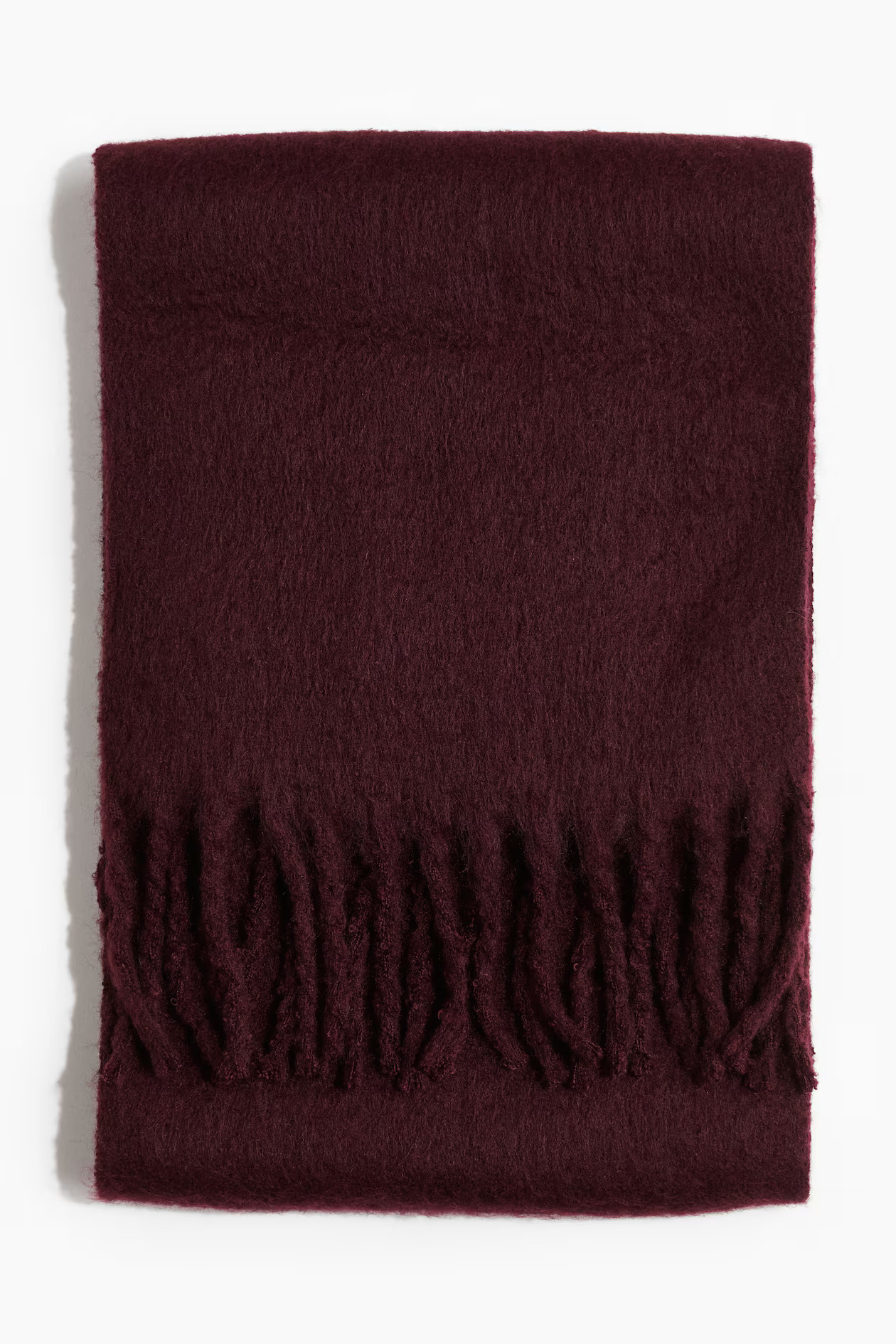 Brushed-finish scarf - Burgundy - Ladies | H&M GB | H&M (UK, MY, IN, SG, PH, TW, HK)