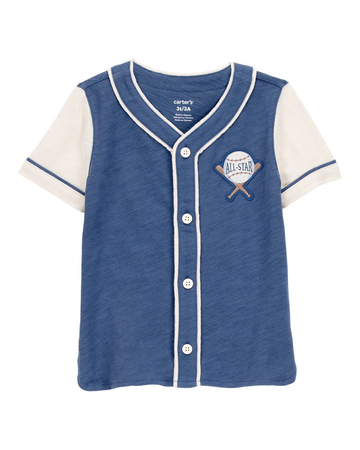 Toddler All-Star Baseball Button-Down Vintage Tee - Navy - Carter's | Carter's | Carter's Inc