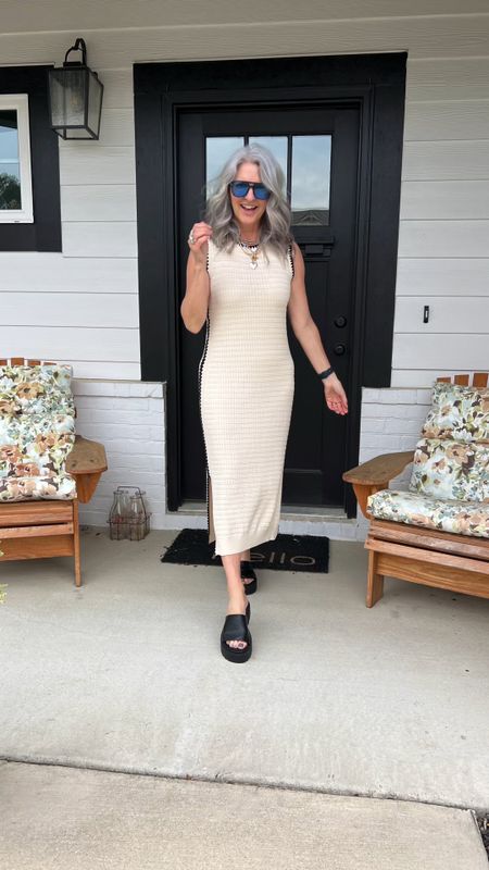 Summer sweater dress… yes please! You will wear this one for years to come. Runs TTS. 

Evereve, Evereve style, sweater dress, summer dress, tank dress, Varley dress, Varley brand 

#LTKshoecrush #LTKworkwear #LTKstyletip