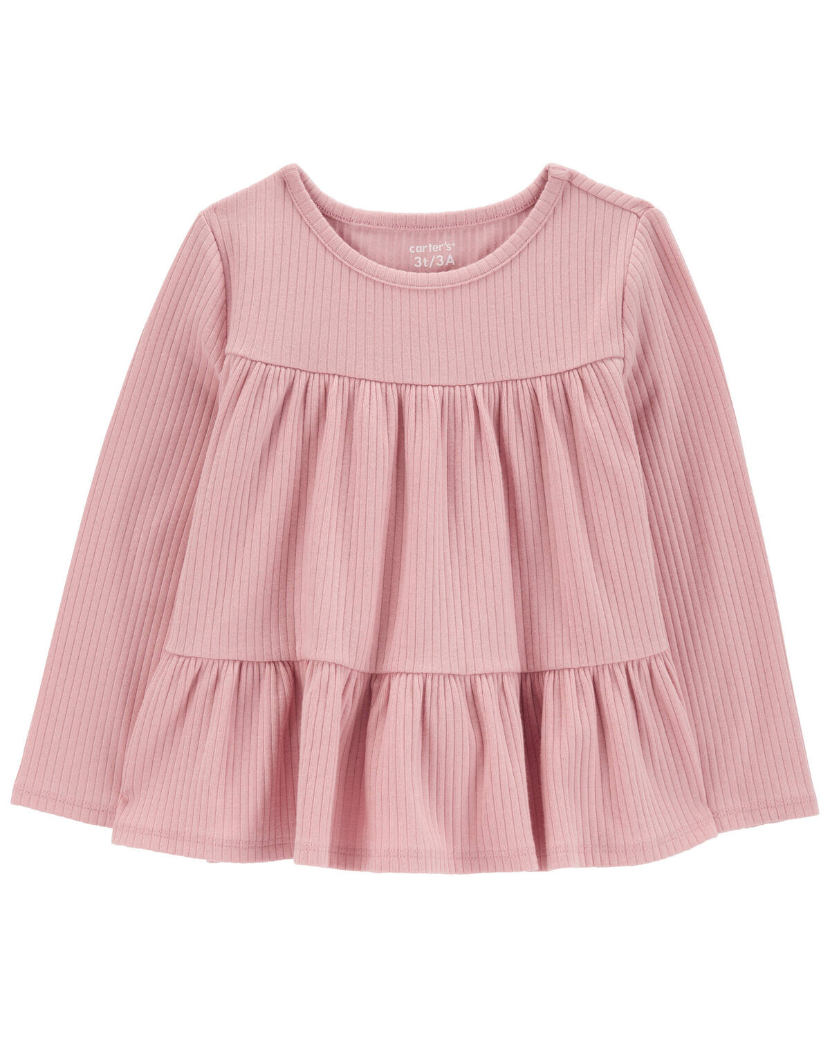 Baby Tiered Long-Sleeve Ribbed Top - Carter's | Carter's | Carter's Inc
