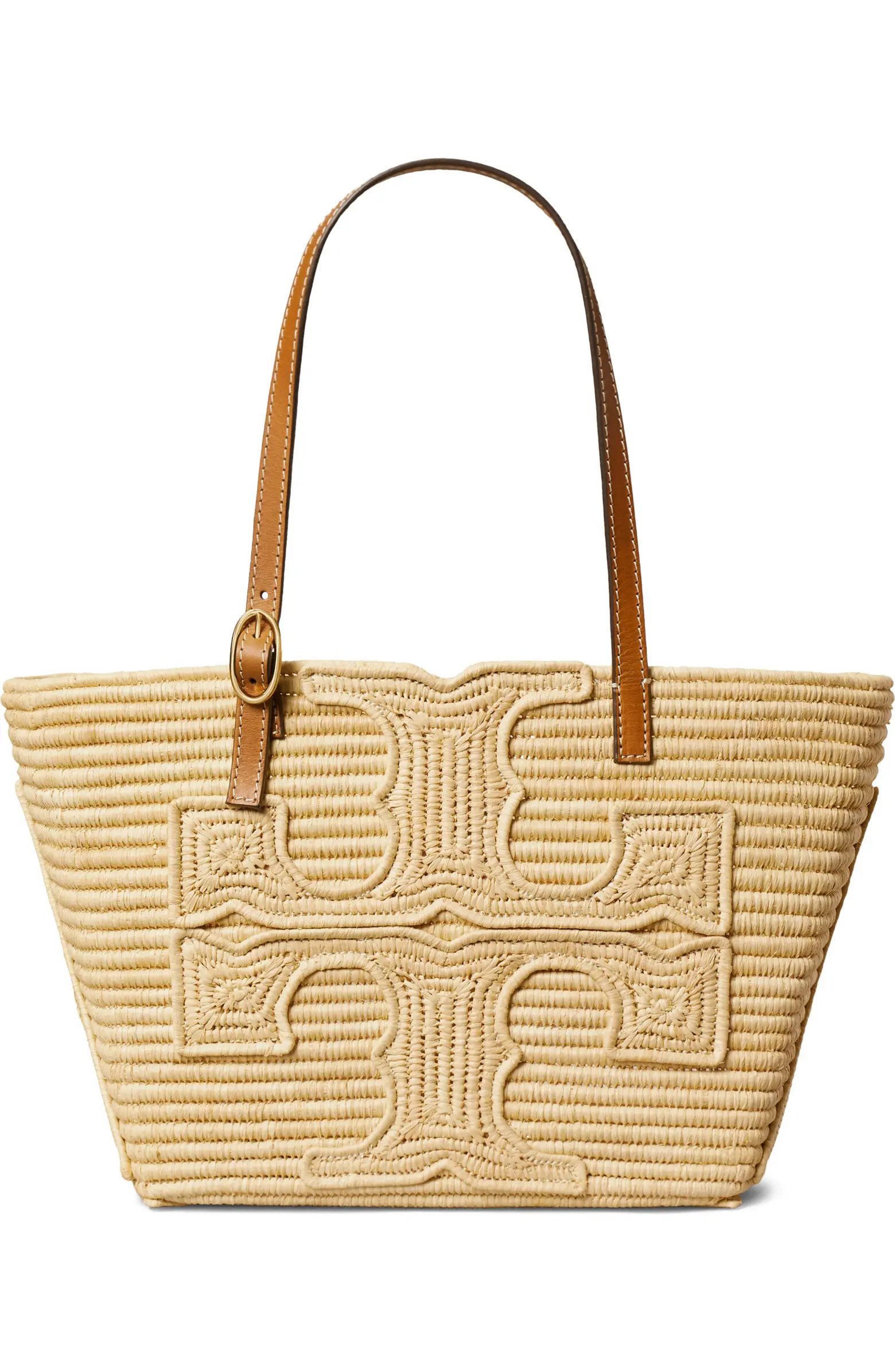 Tory Burch Ella Small Structure Straw Tote | Nordstrom | Nordstrom