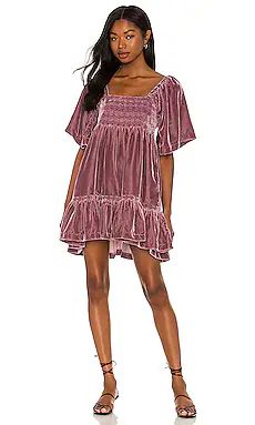 Free People Easy To Love Mini Dress in Dried Currant from Revolve.com | Revolve Clothing (Global)