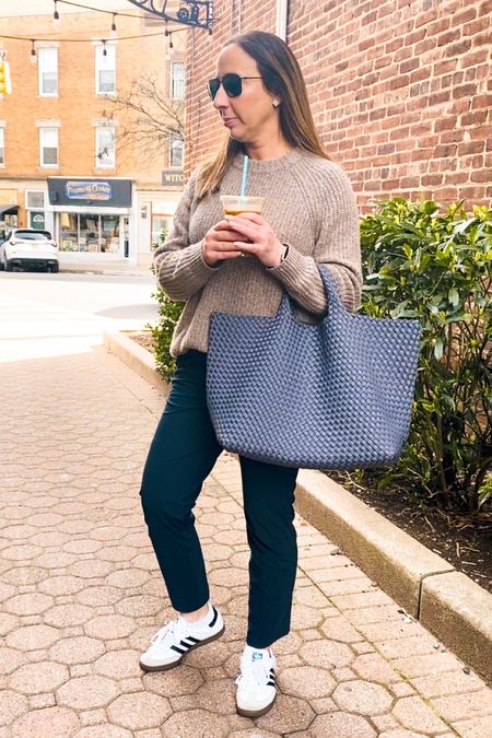 Easy look for spring weather that is cold in the morning and warm in the afternoon. I wear a t shirt underneath, then take the sweater off,  and wear it over my shoulders!  Such a cute look all day long!  

Business casual, spring outfit 

#LTKStyleTip #LTKWorkwear #LTKFindsUnder100