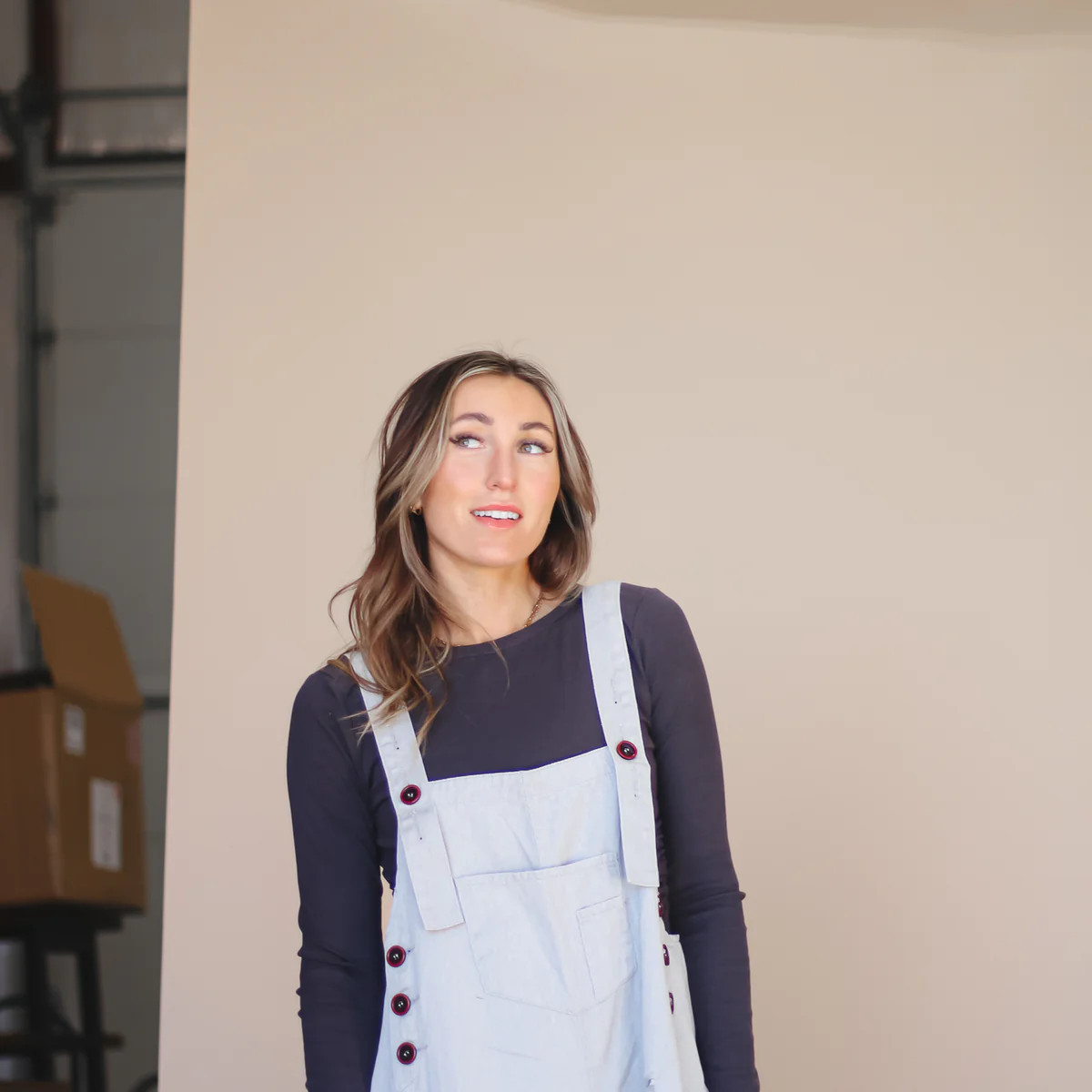 Frankie Twill Overalls in Stone | FEHRNVI