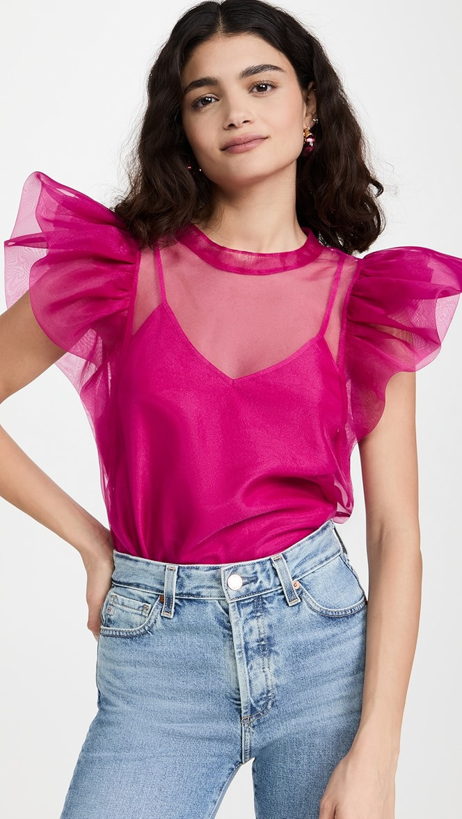 Corina Organza Ruffle Top | Shopbop