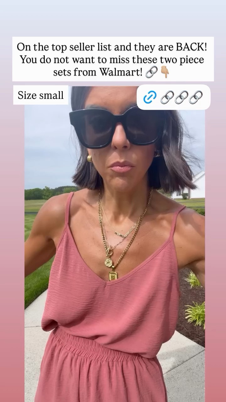 On the top seller list and they are BACK! 
You do not want to miss these two piece sets from Walmart! 🔗👇🏼 Size small