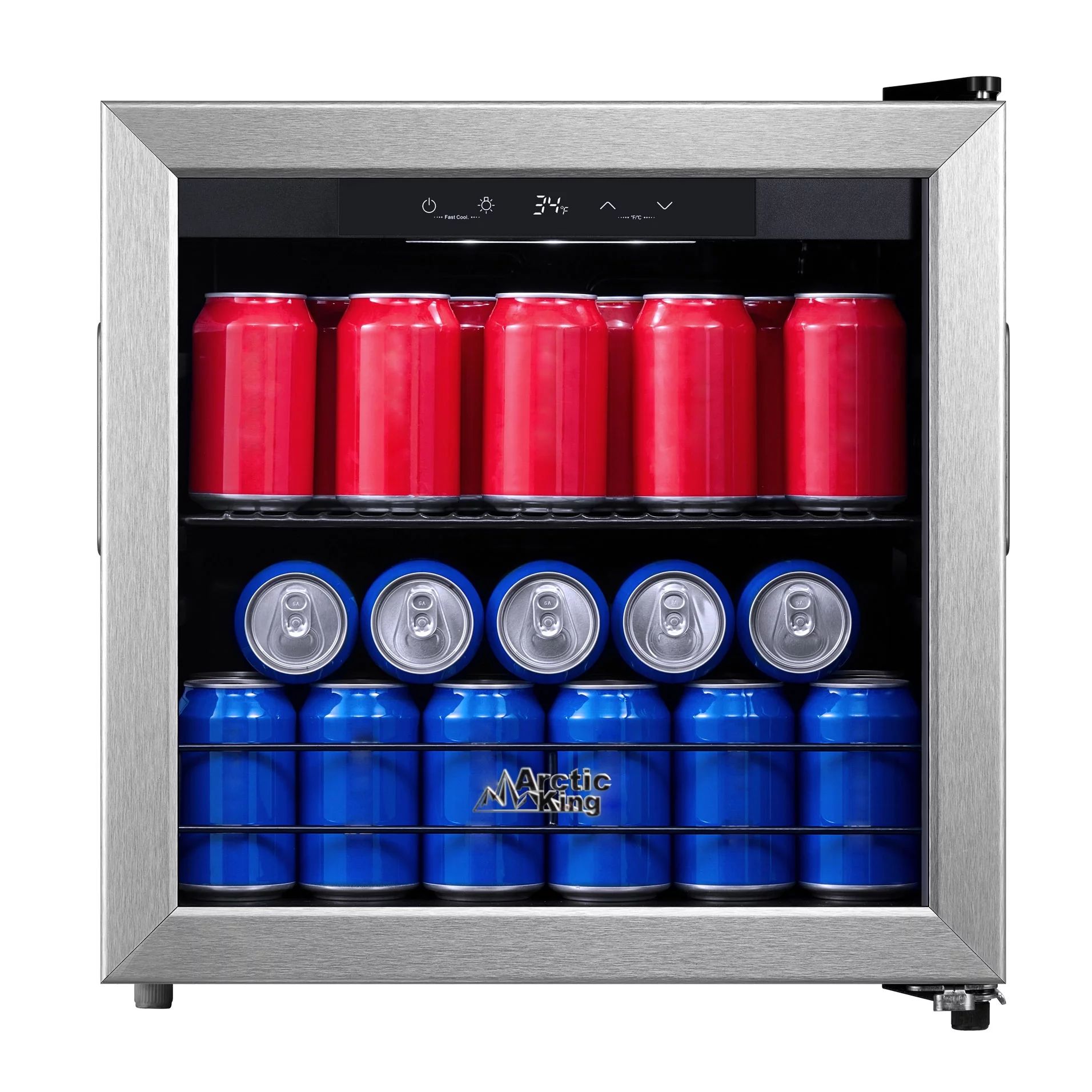 Arctic King 48-Can Beverage Fridge & Cooler with Electrical Control, Stainless Steel Look, ARV48B... | Walmart (US)