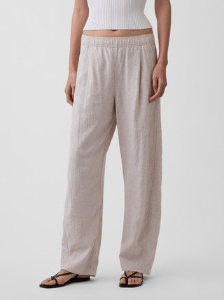 Linen-Blend Easy Barrel Pants | Gap (US)