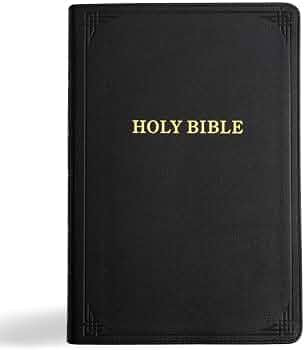 KJV Holy Bible, Giant Print with Cross-References, Black LeatherTouch with Decorative Cover Accen... | Amazon (US)