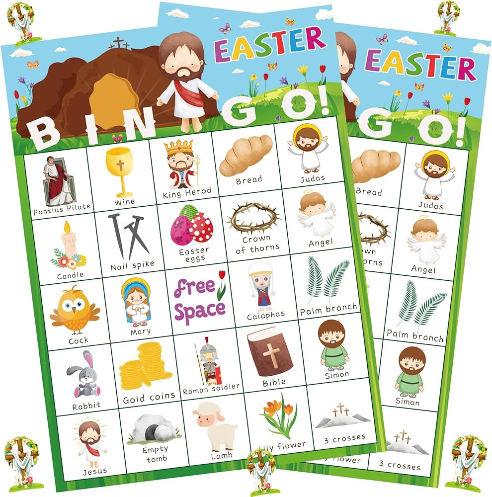 Easter Bingo Game Religious Bingo Cards with 24 Christian Easter Bingo Players Games for Adults a... | Amazon (US)