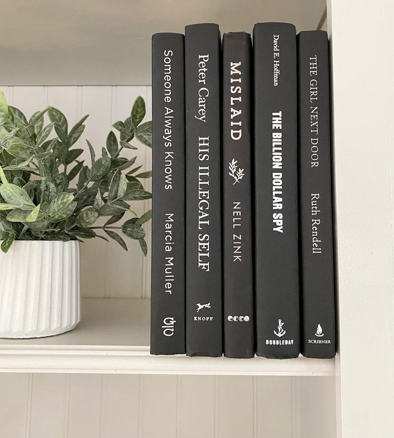 Bundle of black books, staging books, home decor, decorative books, bookshelf decor, table books,... | Etsy (US)