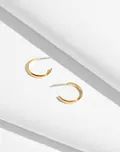 Delicate Collection Demi-Fine 14k Plated Small Hoop Earrings | Madewell