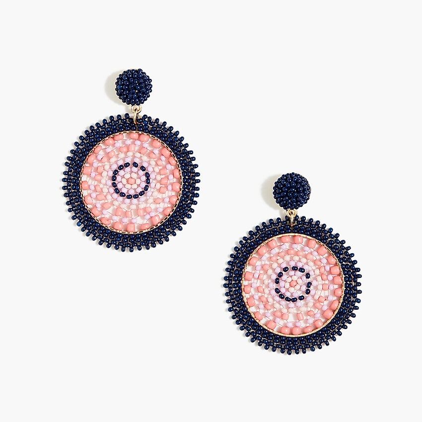 Multibeaded circle statement earrings | J.Crew Factory
