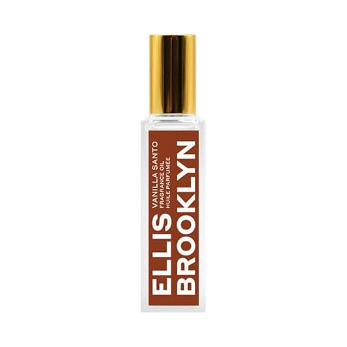 Ellis Brooklyn VANILLA SANTO Perfume Oil Roll-On for Women – Sensual Grown-Up Vanilla Fragrance – Woody & Smoky Perfume with Palo Santo, Cedarwood & Myrrh – Travel-Friendly Rollerball, 15ml | Amazon (US)