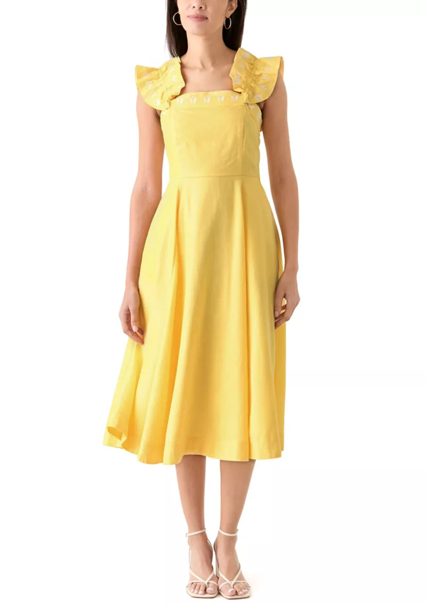 Women's Sleeveless Embroidered Ruffle Dress | Belk