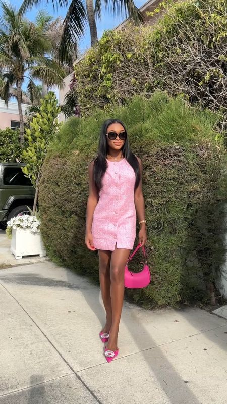 Pink tweed dress for lunch in Palm Beach! Wearing a size small 🎀

#LTKitbag #LTKSeasonal #LTKstyletip