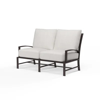 Mulcahey 51" Wide Outdoor Loveseat with Sunbrella Cushions | Wayfair North America
