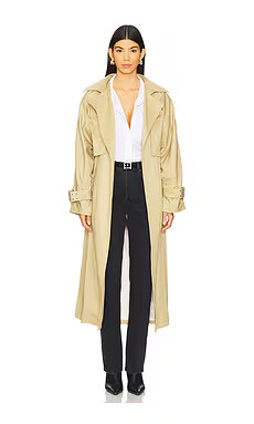 Gestuz Souri Trenchcoat in Yellow from Revolve.com | Revolve Clothing (Global)