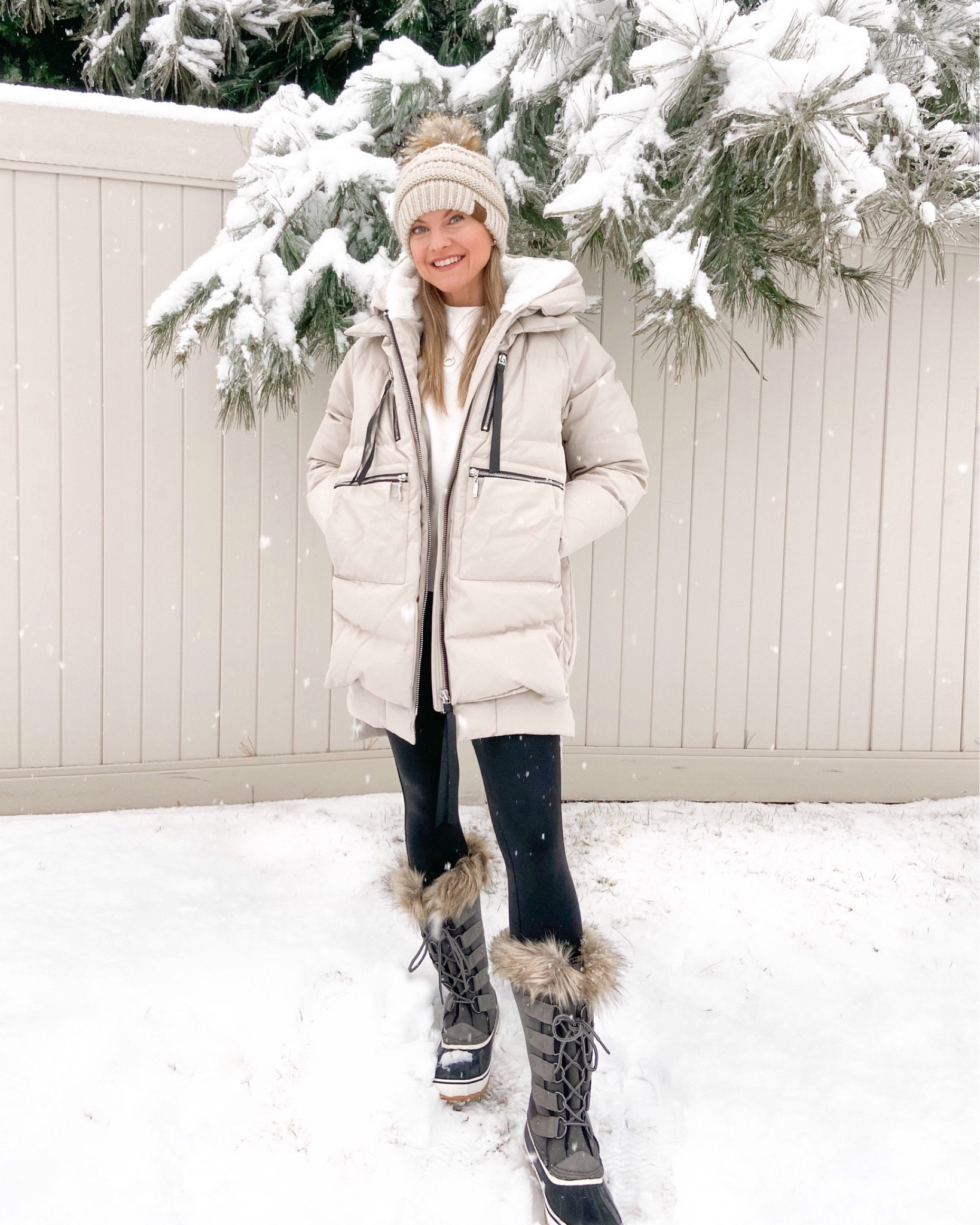 Everything on sale for Black Friday 🤯
Viral Amazon Winter Coat - super warm! So good, I have it in 2 colors!
Spanx faux leather leggings 20% off.
My snow boots are a Sorel look-for-less, and are on sale! The Sorel boots are 50% off for Black Friday!

#LTKCyberWeek #LTKSeasonal #LTKsalealert