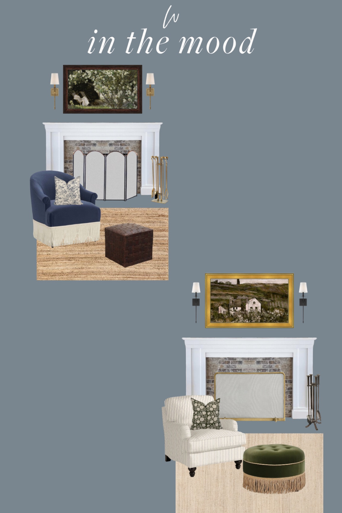 Traditional living room moodboard 
