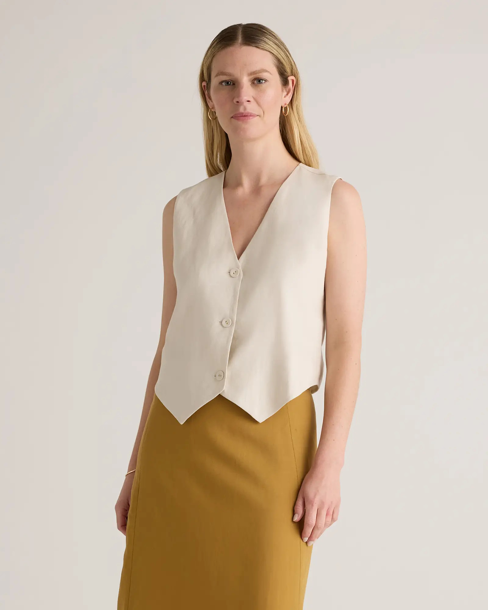 100% European Linen Vest | Quince