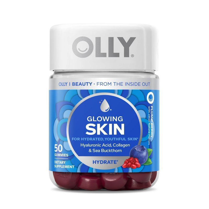 Olly Glowing Skin Collagen Chewable Gummies - Berry - 50ct | Target