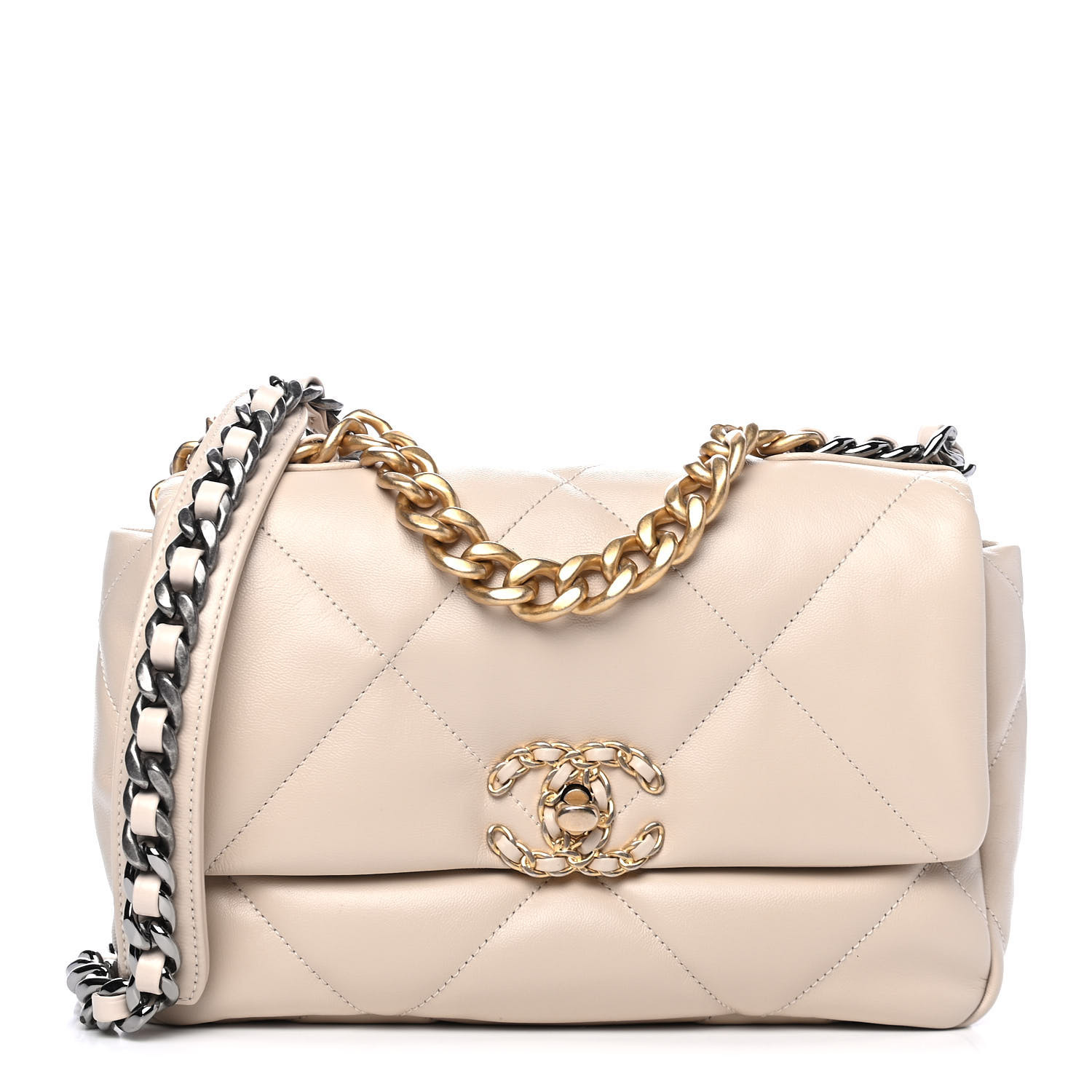 CHANEL

Goatskin Quilted Medium Chanel 19 Flap Beige | Fashionphile
