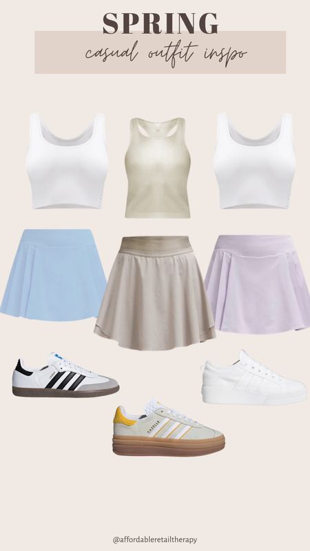 Casual outfit
Lululemon 
Adidas 
Platform sneakers
Activewear 
Pleated skirt
Tennis skirt 
Skort
Tank top
Sports bra
Summer outfit


#LTKFitness #LTKActive #LTKTravel