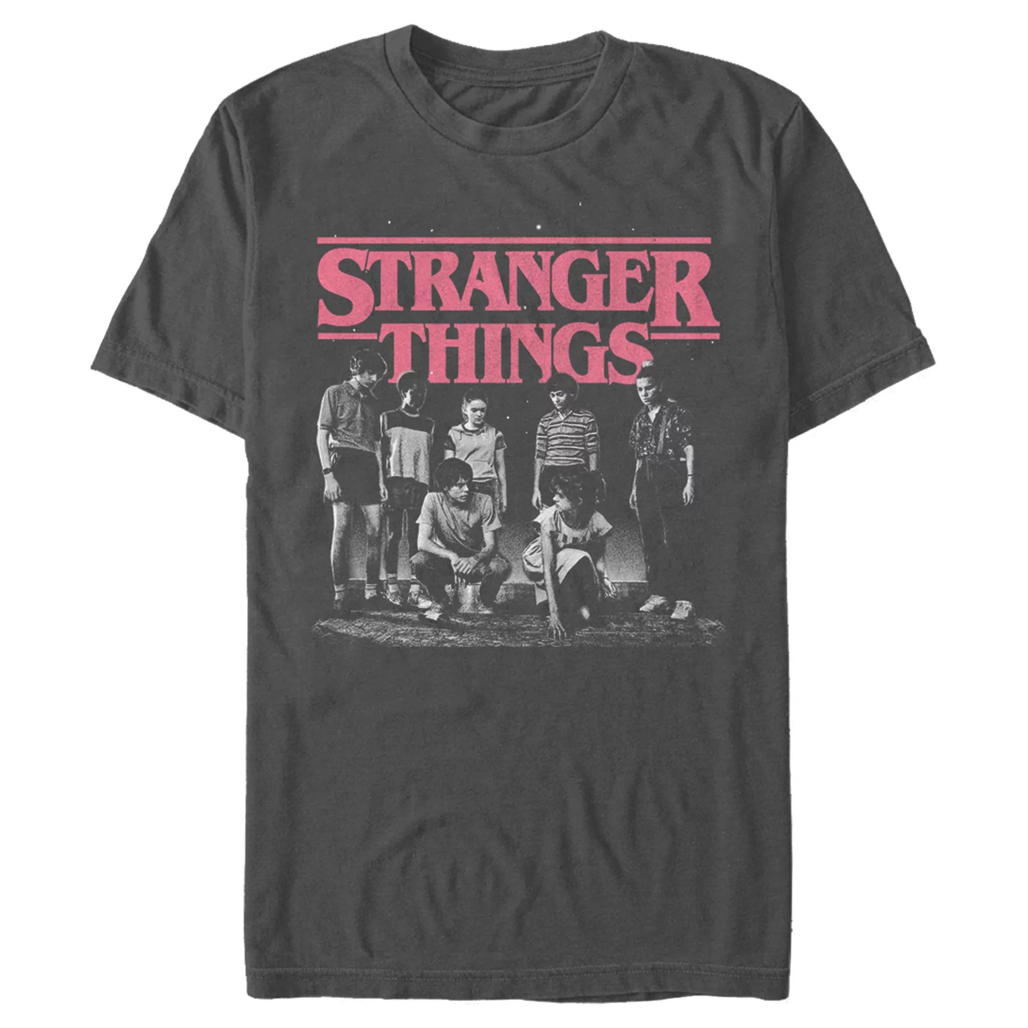 Men's Stranger Things Title Logo Faded  Graphic Tee Charcoal X Large - Walmart.com | Walmart (US)