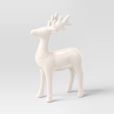 Ceramic Standing Deer White Christmas - Threshold™ | Target