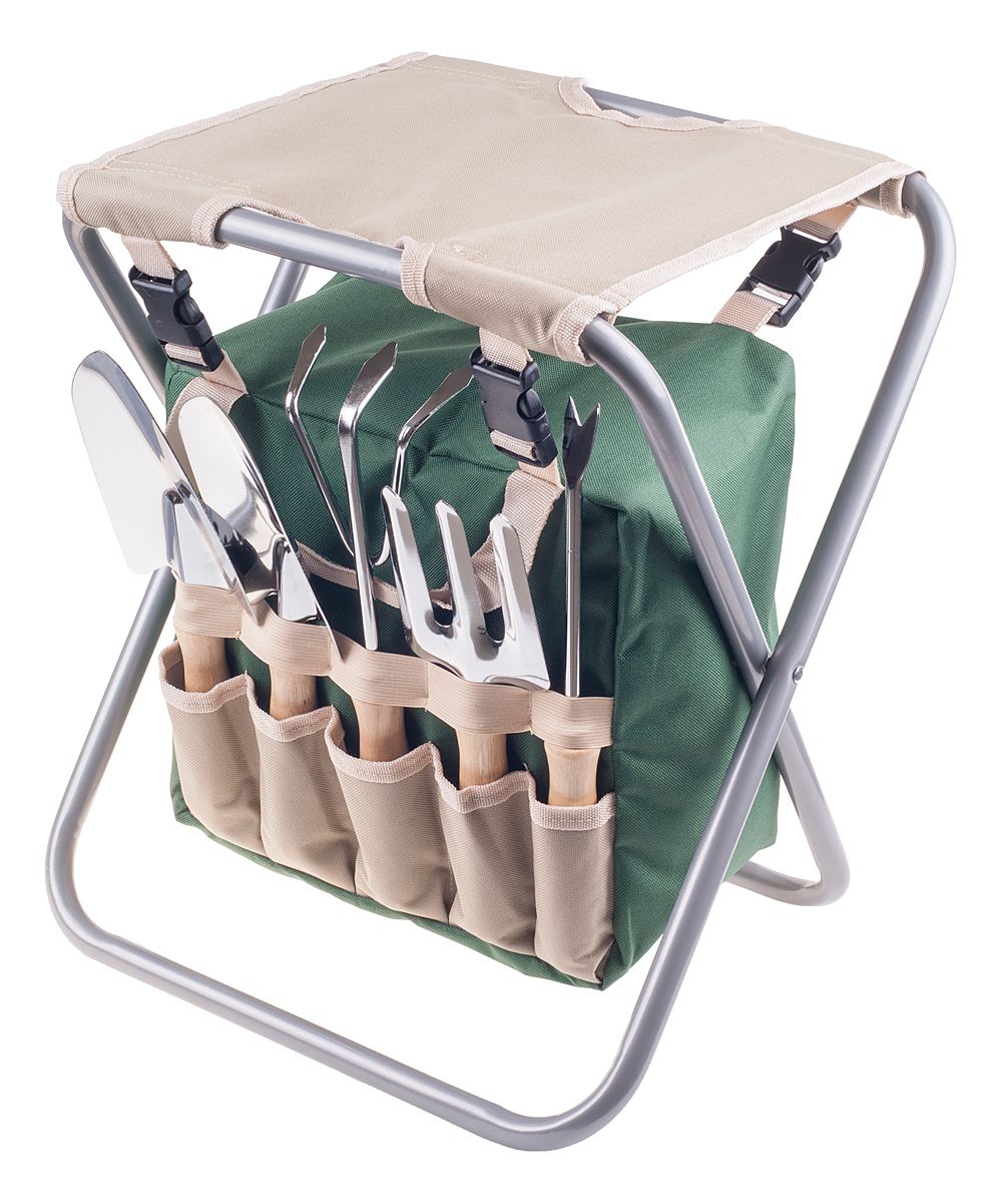 Pure Garden Gardening Tools - Folding Garden Stool & Tool Bag Set | Zulily