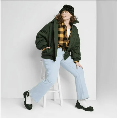 Women s Low-Rise Exposed Button Fly Flare Jeans - Wild Fable Light Wash 16 | Walmart (US)