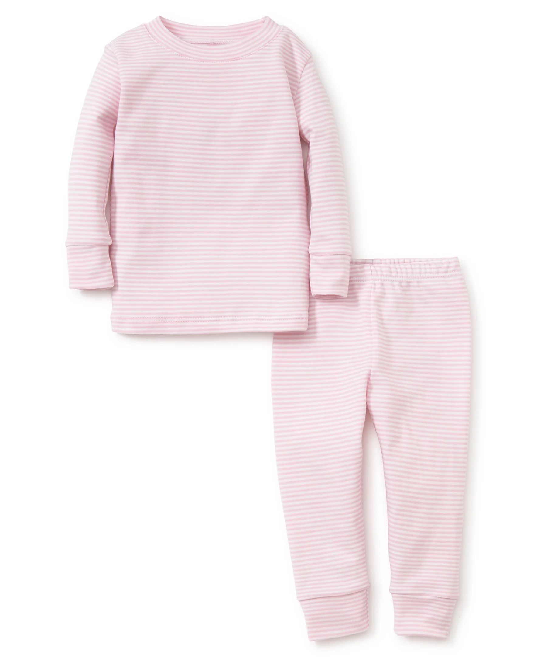 Simple Stripes Pink Toddler Pajama Set | Kissy Kissy