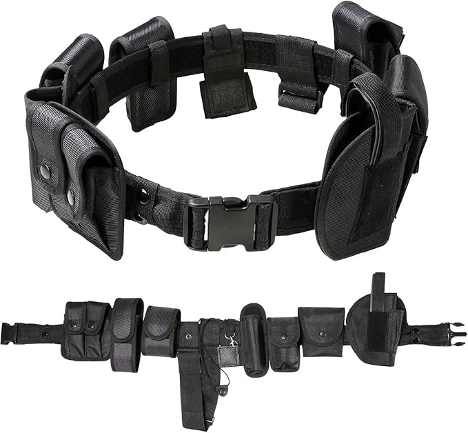 NATGAI 10 in 1 Duty Belt Black Law Enforcement Tactical Equipment System Set Police Security Mili... | Amazon (US)