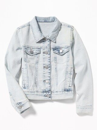 Acid-Wash Denim Jacket for Girls | Old Navy US