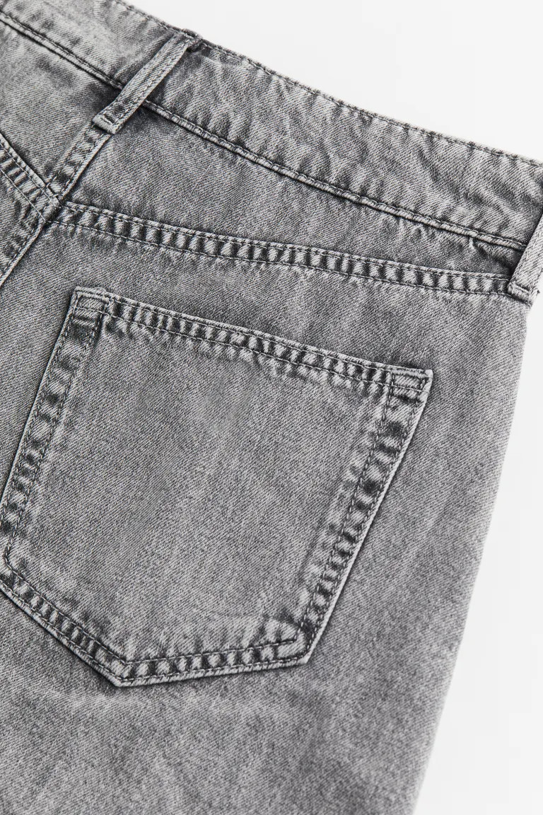 Vaquero corto High - Talle alto - Corto - Gris - MUJER | H&M ES | H&M (FR, IT, ES, PT, BE)