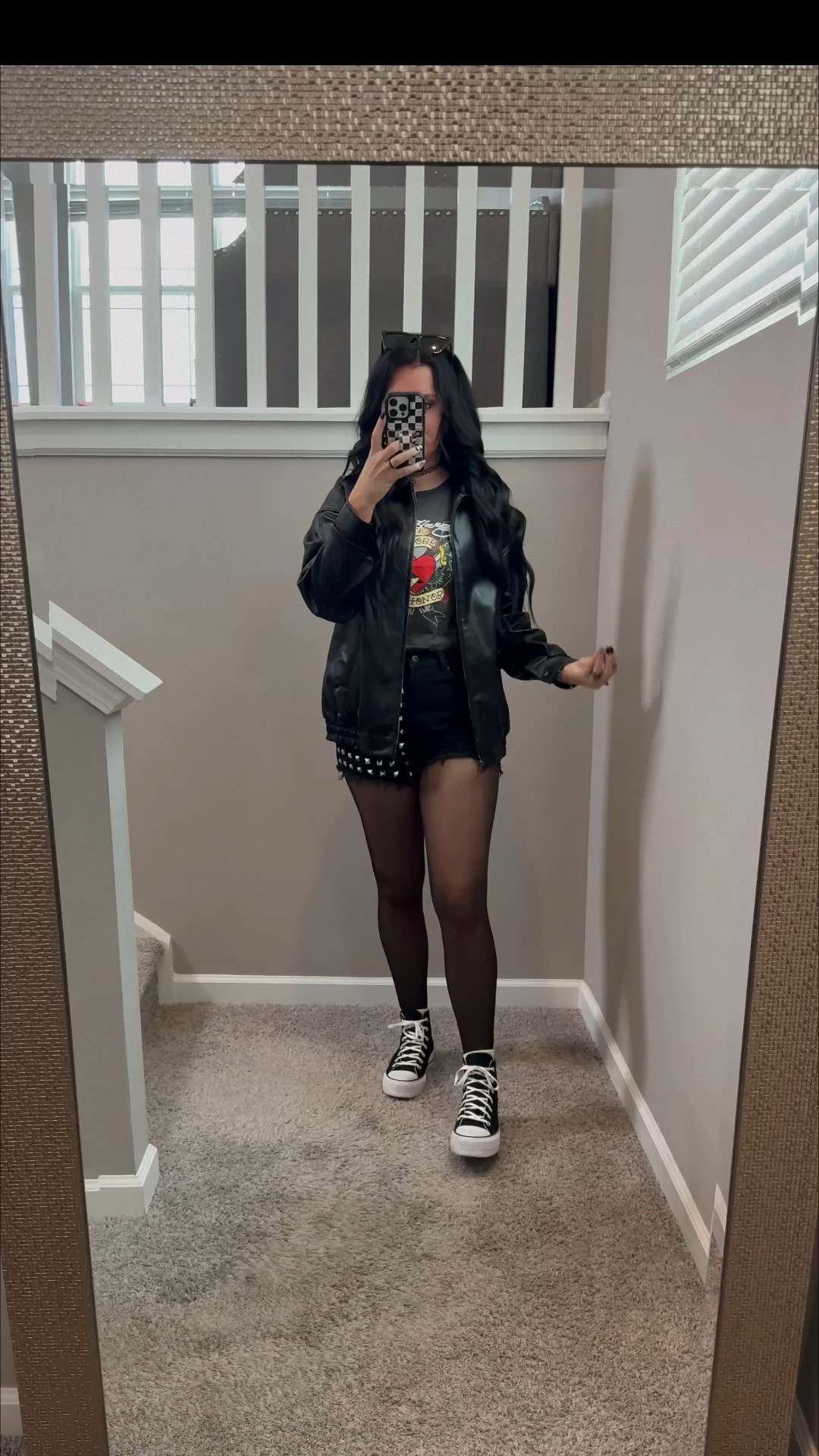 Winter concert inspo from Amazon and Hot Topic. 

First video - my Ed Hardy Top & Studded Shorts are from Hot Topic and they are linked in my HT Storefront. Leather jacket is from my TikTok shop  

#LTKootd #LTKSeasonal #LTKTall