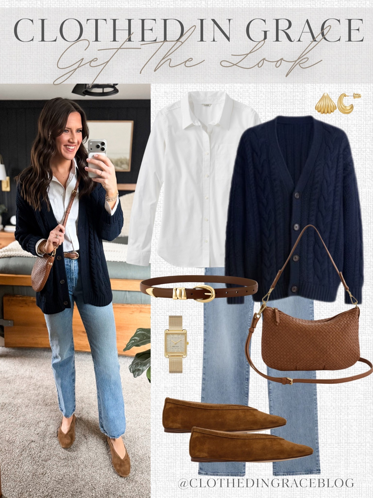 Capsule Wardrobe styling

Button up - small 
Cardigan - small
Jeans - size 26 regular 