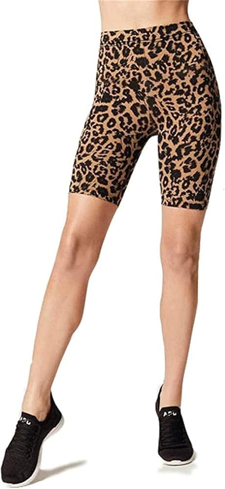 Women's High Waist Gym Shorts Leopard Print Biker Yoga Leggings Active Pants | Amazon (US)