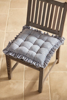 Ruffled Stripe Seat Cushion | Anthropologie (US)