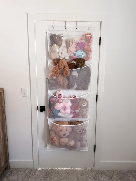 Over-the-door stuffed animal organizers are a must for "spring cleaning" mindset, or in my case, "nesting" 😆

amazon finds, amazon home, kids room organization, toy organization 

#LTKhome