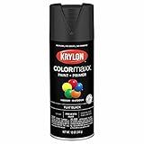 Krylon K05546007 COLORmaxx Spray Paint and Primer for Indoor/Outdoor Use, Flat Black | Amazon (US)