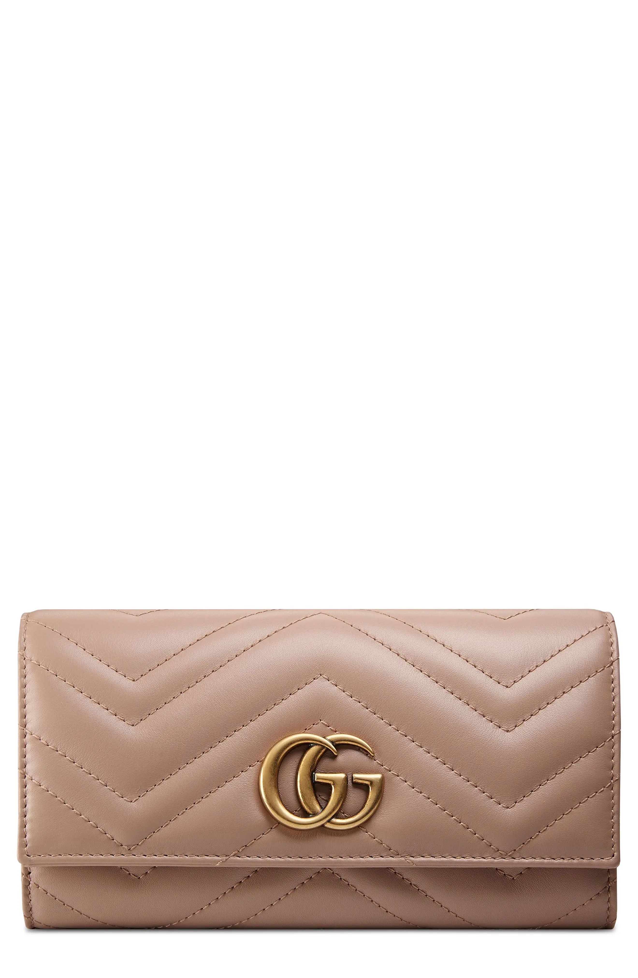 GG Marmont Matelassé Leather Continental Wallet | Nordstrom