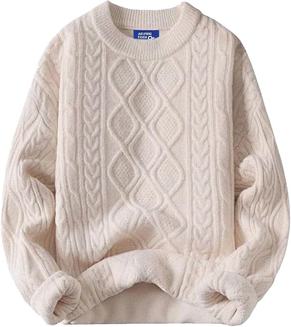 Aelfric Eden Oversized Sweater 90s Vintage Heavy Knitted Sweater Long Sleeve Sweater Women Woven ... | Amazon (US)