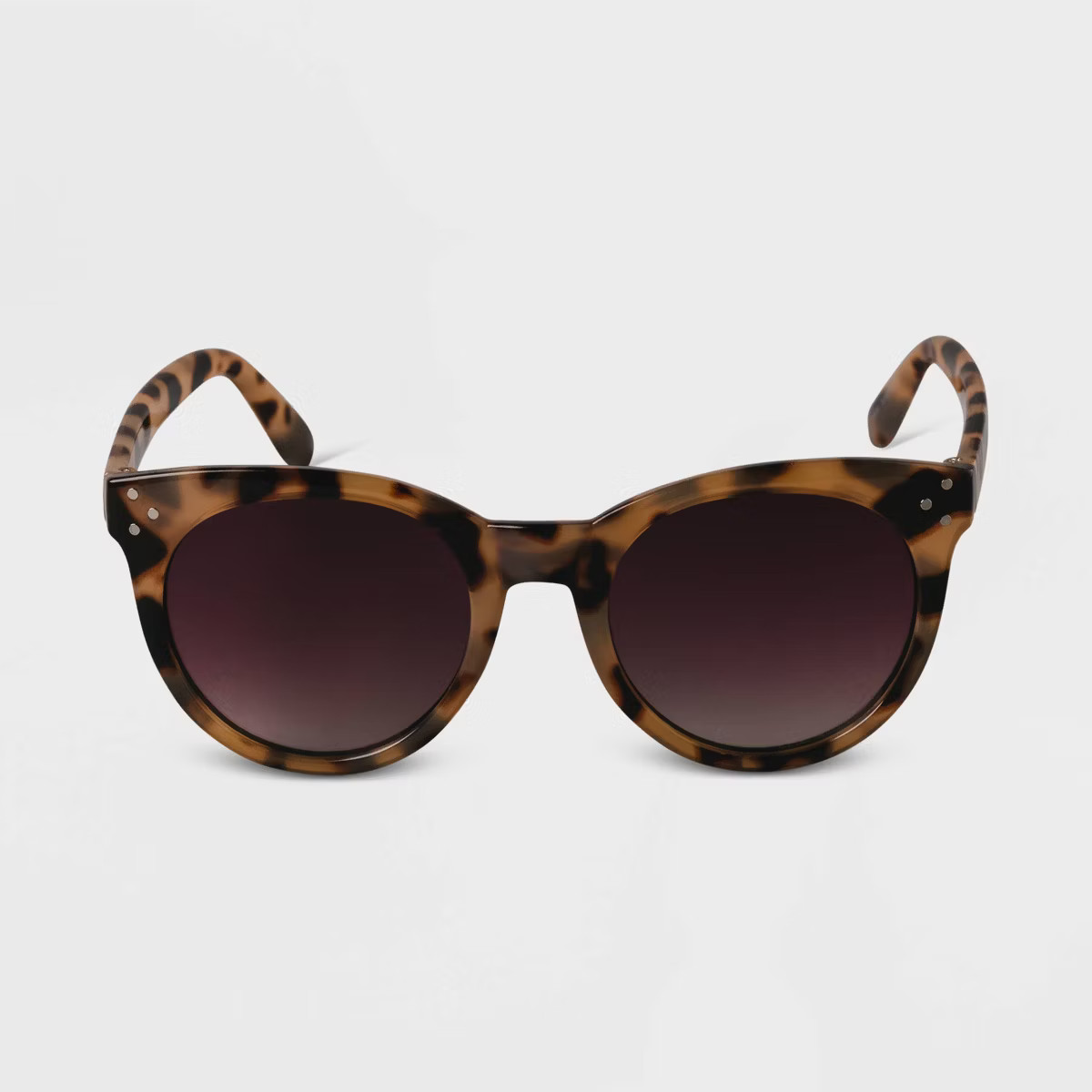 Women's Tortoise Shell Plastic Round Sunglasses - A New Day™ Tan | Target